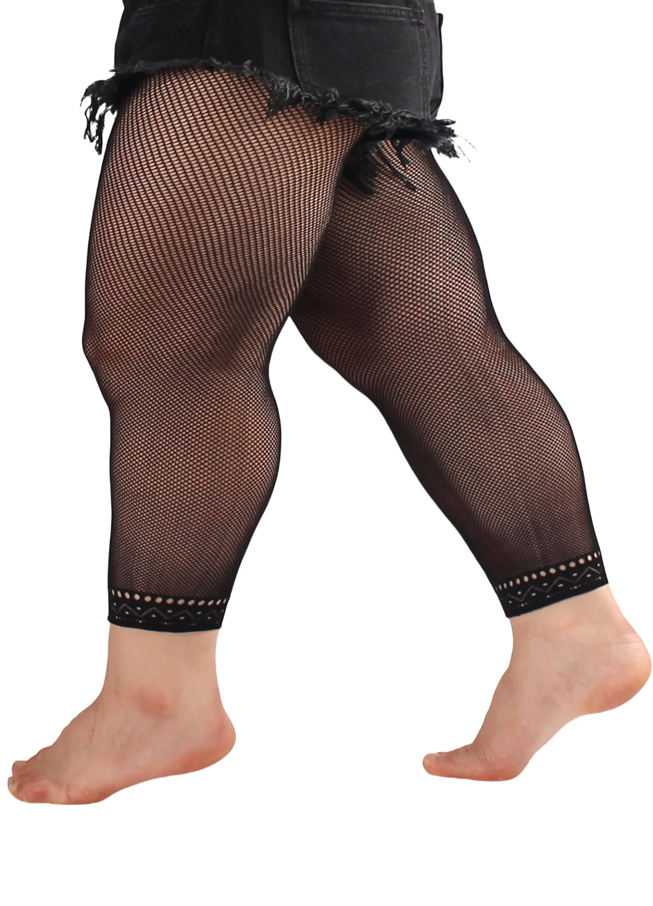 Fußlose Netz-Knöchelstrumpfhose für Damen, Übergröße, hohe Taille, hohe Dehnbarkeit, große Netz-Leggings, Strümpfe können 100 kg tragen – Detail 5