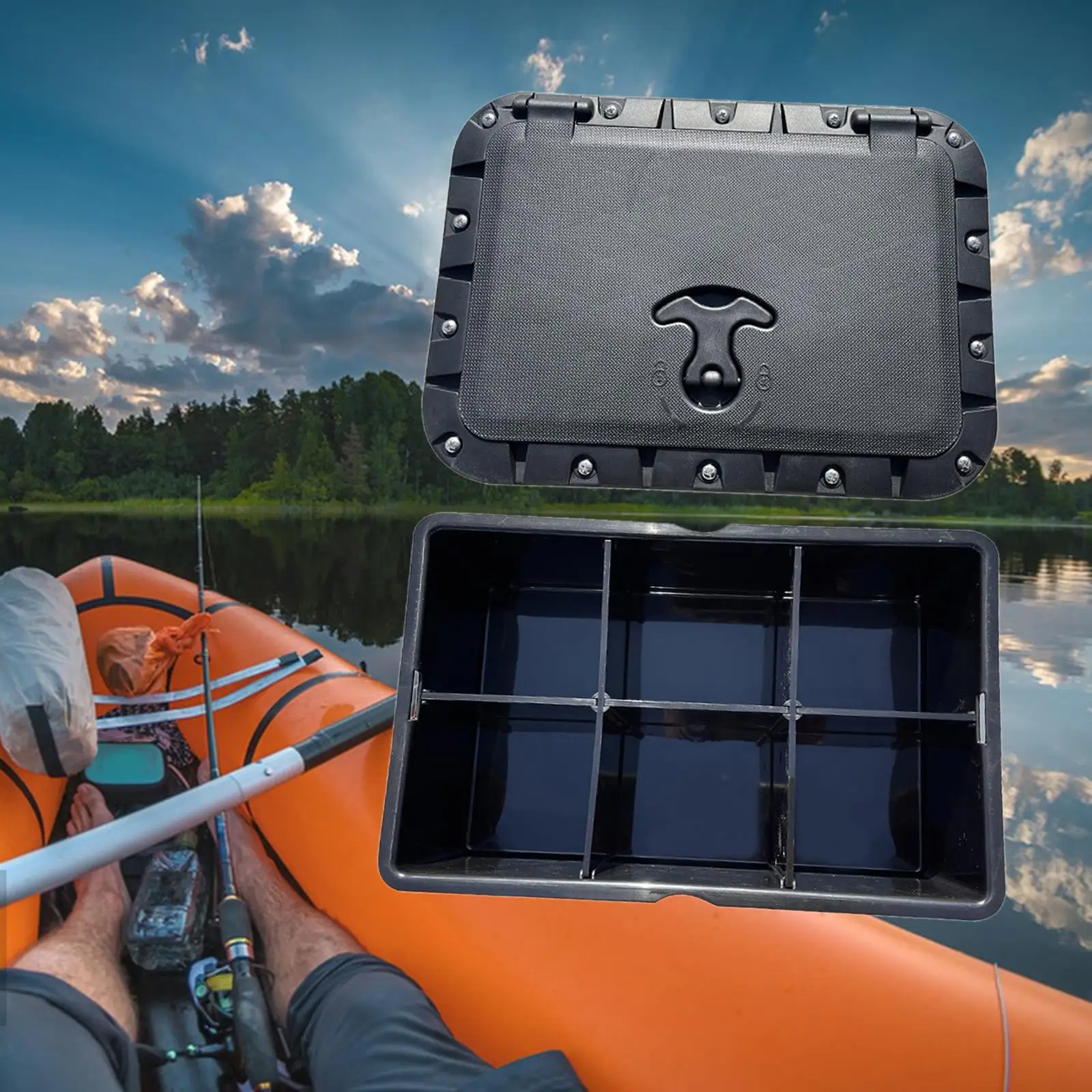 Marine Boat Deck Hatch Lid Nylon Lure Box Case Waterproof Accessory for RV Yacht Pleasure Boat Storage