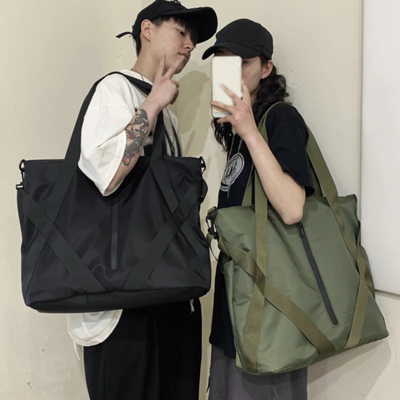 

New Arrival Quality Reusable Ins Hot Style Shopping Bag Durable High-capacity Nylon Tote Pouch Storage Handbag Waterproof Bags