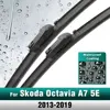 Silicone & rubber  Front Wiper Blades Set For Skoda Octavia A7 Typ5E MK3 2013 - 2019 Windshield Windscreen Window 24"19" 1