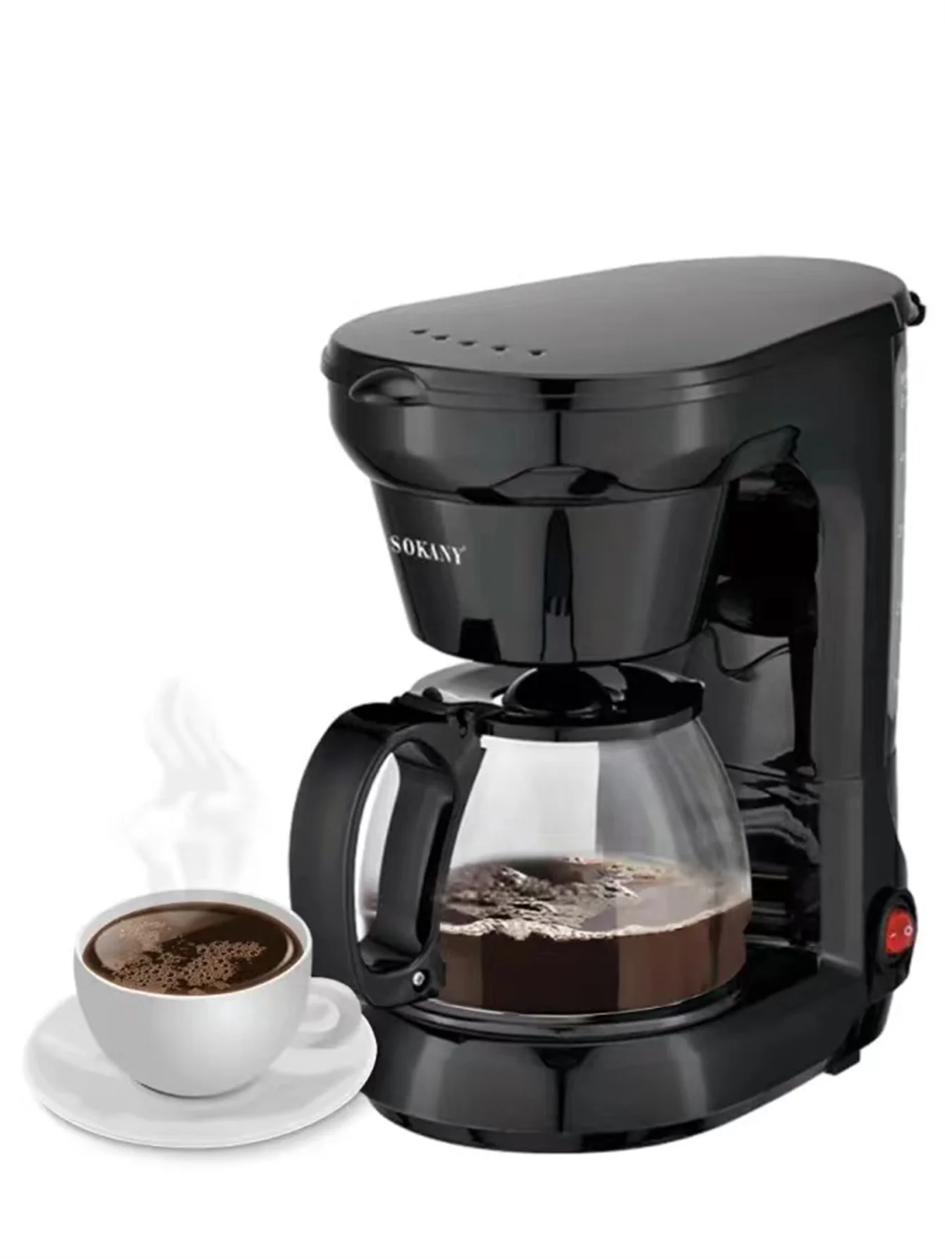 ديلي - صانعة قهوة زجاجية 6 أكواب - Electric Coffee...