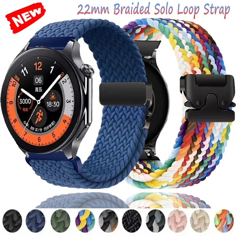 Braided Solo Loop Strap with Parachute Buckle Bracelet