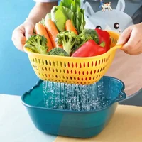 8PCS Kitchen Sink Vegetable Drainer Fruit Basket for Multifunctional Stackable Fruit Washing Basin Vegetable Drain Basket Basin 2