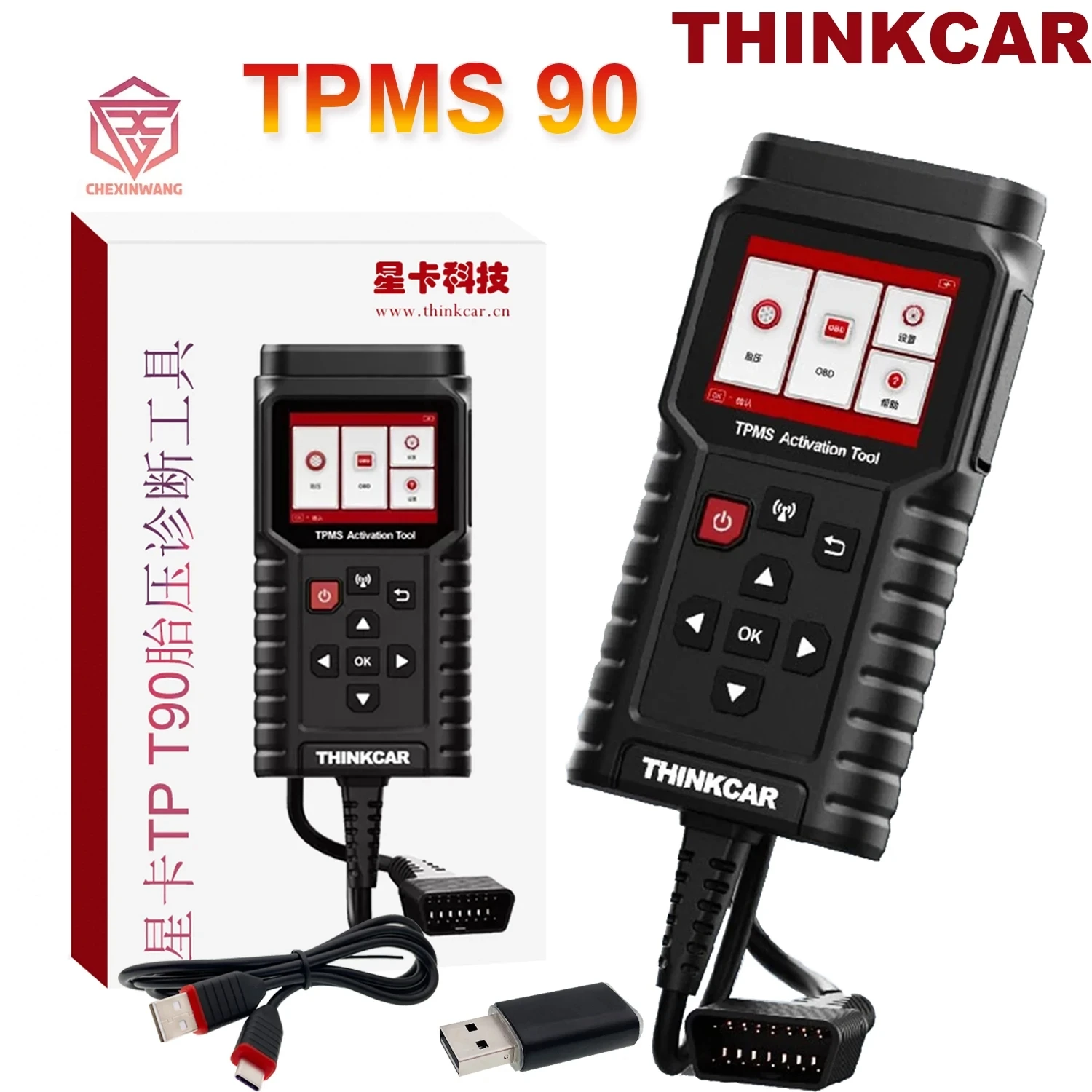 ThinkCar THINKTPMS TP T90 TPM T-90Programmer инструмент для диагностики давления в шинах автомобиля TPMS датчик инструмент для обслуживания мощный тиinkcar G2