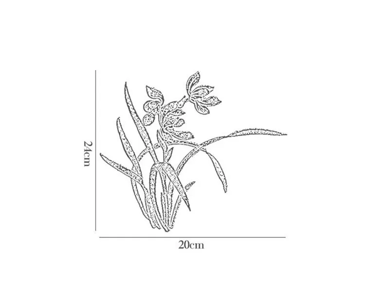Orchideen-Stickerei zum Aufnähen, modische Blumenflicken für Kleidung, Taschendekoration, weiches Material, 7 Farben optional, kleberfrei – Detail 1
