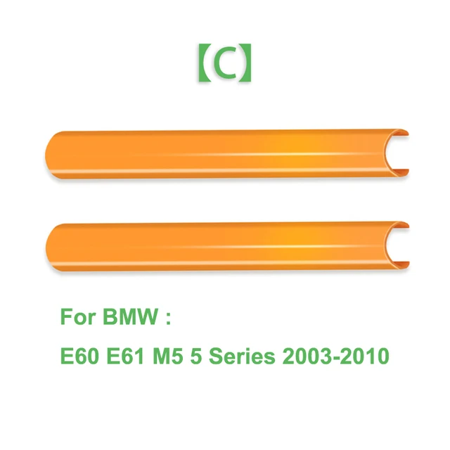 2Pcs Car Front Grille Trim Strips Cover Frame Stickers For BMW F10 E60 F30 F32 F20 F22 F06 F02 F25 F26 G20 1 2 3 4 5 6 7 Series C Orange