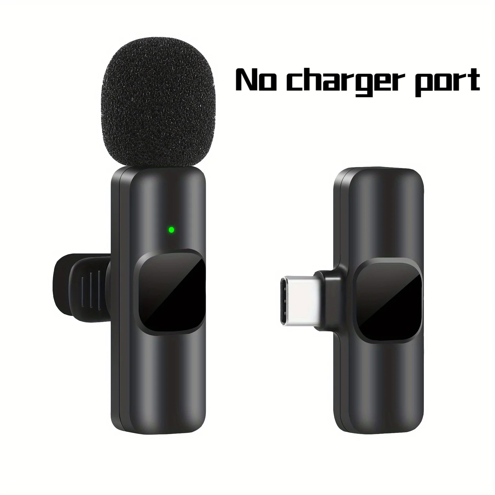 2Pcs Wireless Microphone for iPhone iPad, Plug-Play Wireless Lavalier  Microphone for Phone Video Recording, Interview 