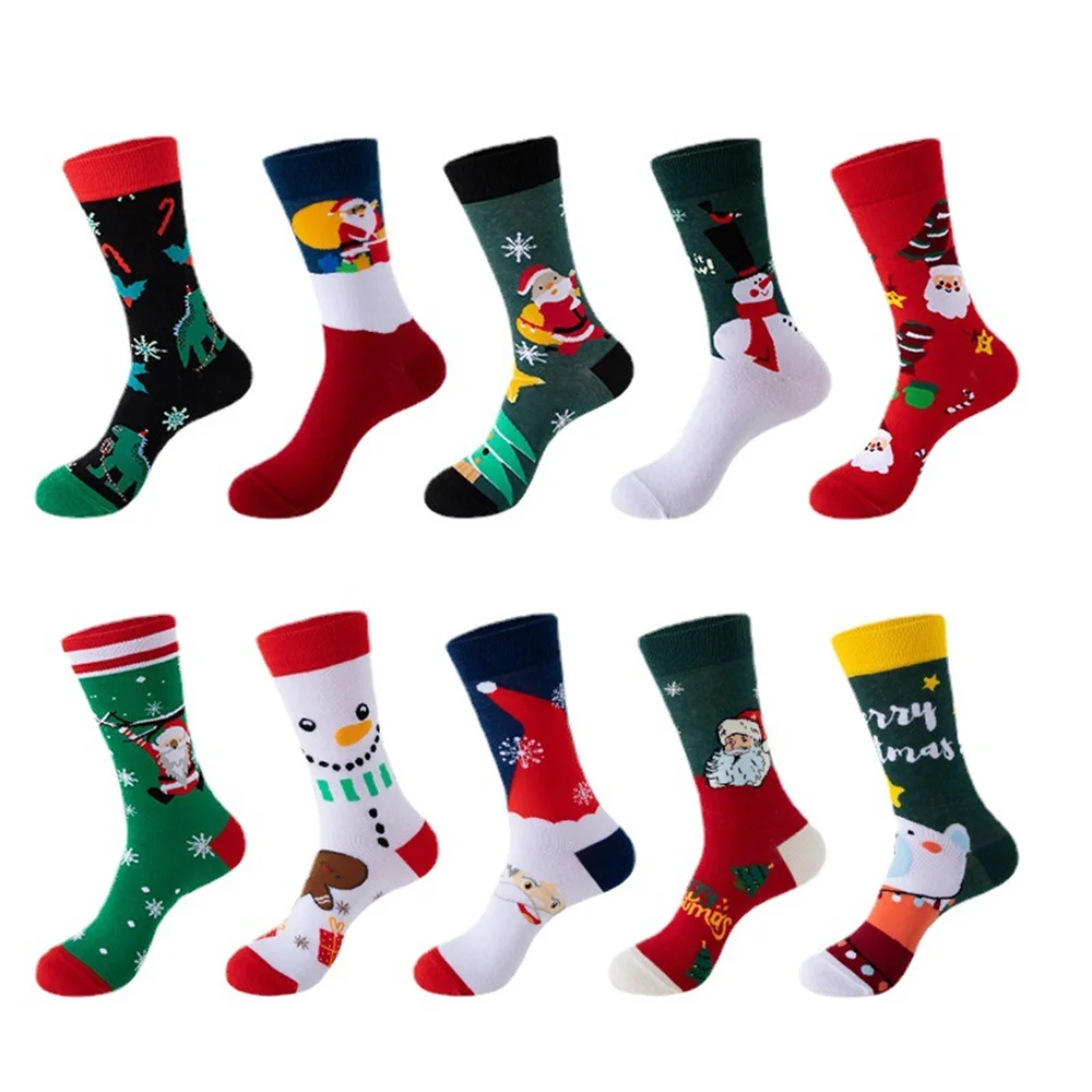 

Original European and American best-selling Christmas socks Amazon trendy socks Mid tube socks Santa Claus Christmas socks