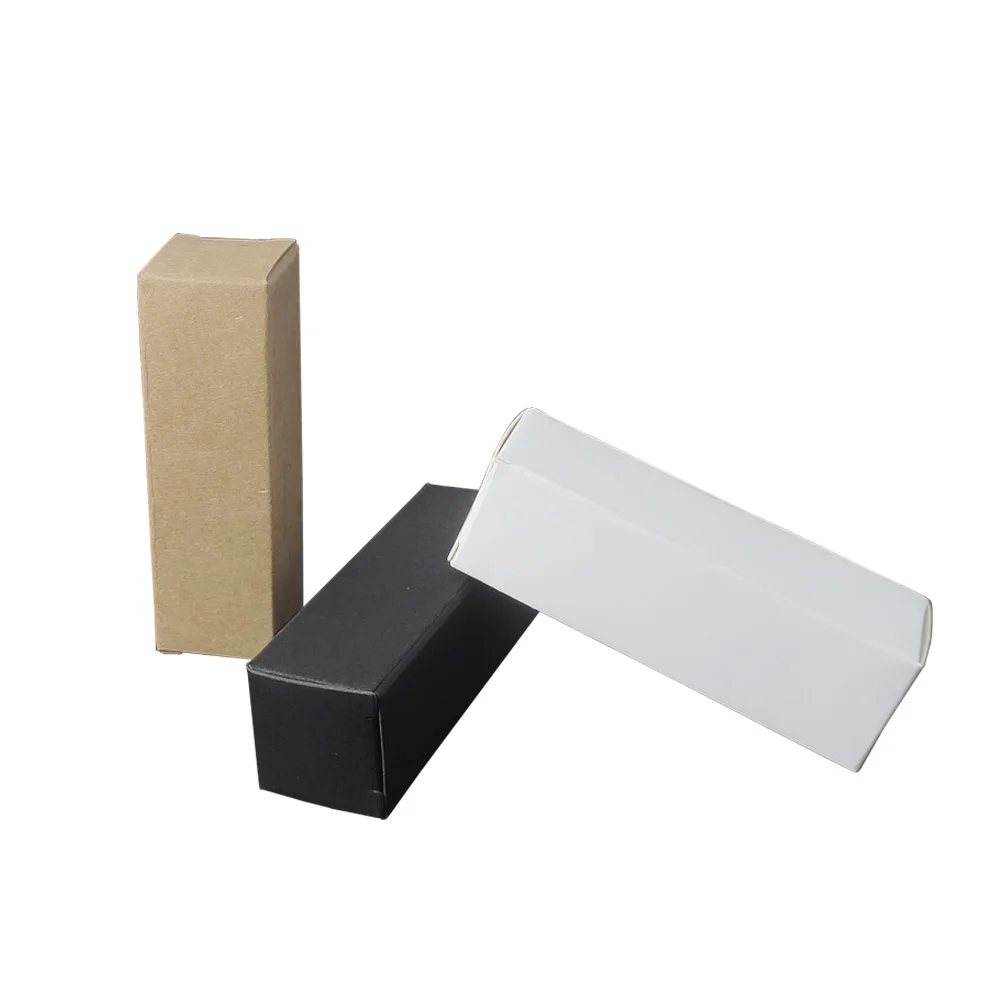 

50pcs/lot 3.1x3.1x9.7cm Brown Kraft Paper Boutique Small Spray Bottle Decoration Packing Box Electronic product outer packaging