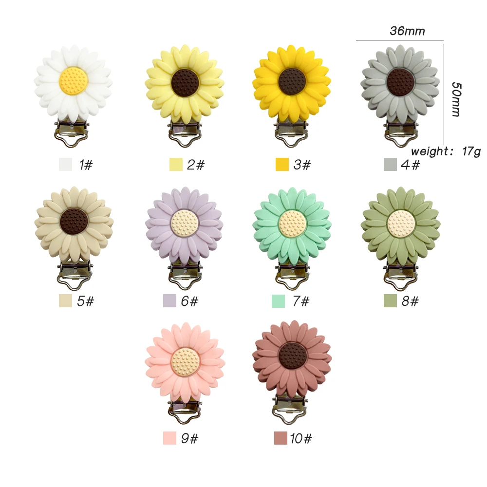 3pcs Silicone Pacifier Clip Flower Clips Pacifier Dummy Chain Holder Soother Nursing Accessories pacifier clips