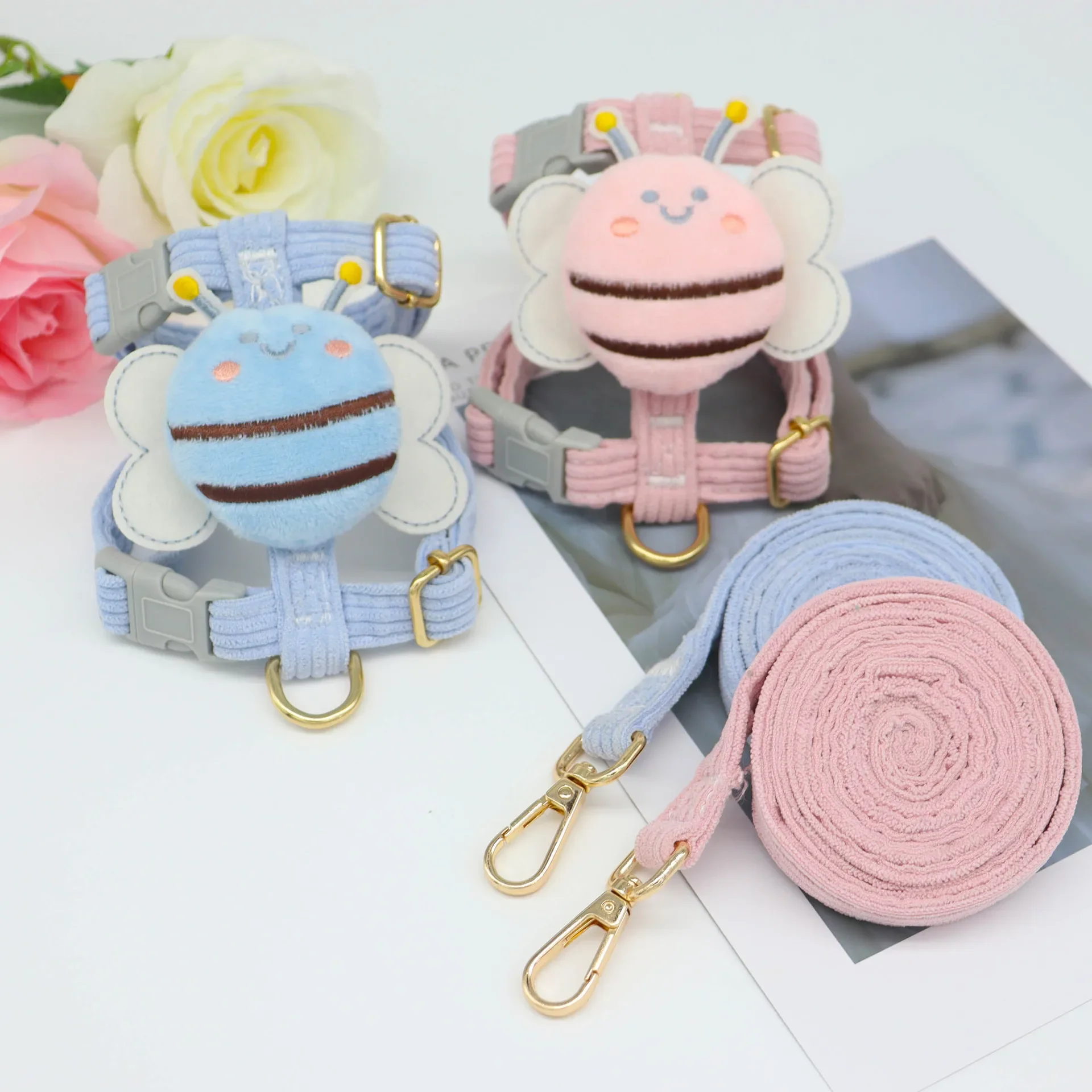 Cats Harness Vest Dog Collar Puppy Loss Prevention Pets Dogs Accessories Pet Choice Toddler Bee Animal Shape Walking Outdoors