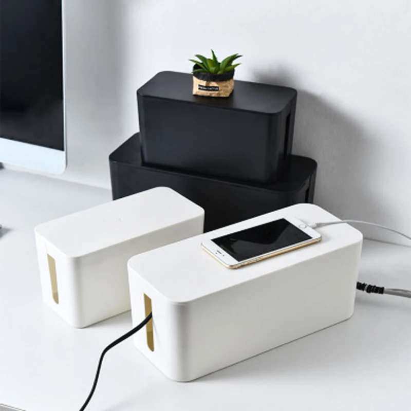 Kabel Lagerung Box Desktop Power Streifen Lagerung Box Staubdicht Steckdose Lagerung Box Hause Draht Fall Draht Management Kabel Veranstalter – Detail 1