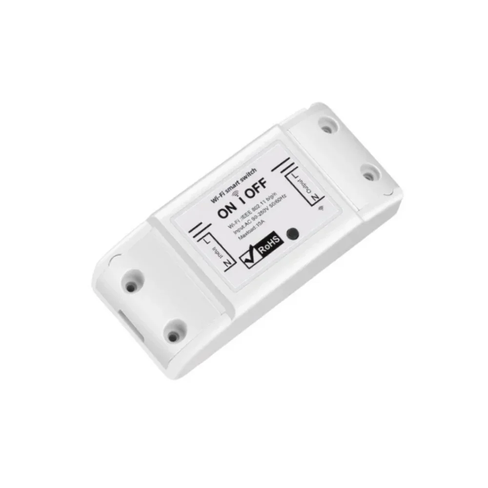 10A WiFi Smart Relay Switch Função de temporização de controle remoto sem fio compatível com Alexa Google Home Ewelink Tuya