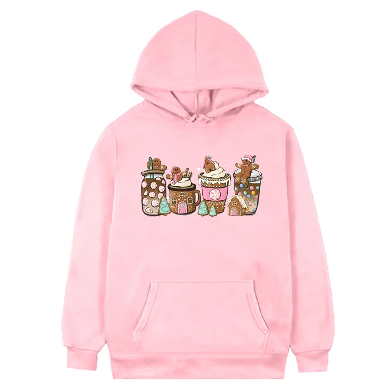 Christmas Coffee Hoodies Christmas Coffee Sweatshirt Women Holiday Clothes Xmas Coffee Lover Gift Drink Clothing m