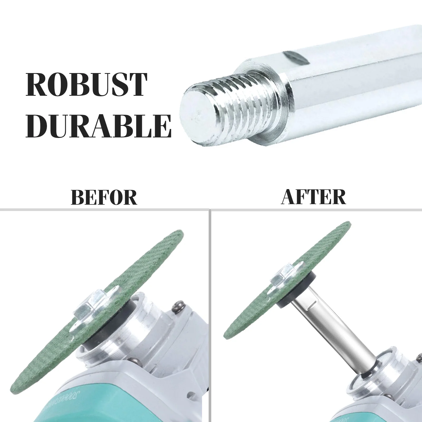 Angle Grinder Electric Angle Grinder M10 M14 Thread Angle Grinder Extension Connecting Rod Extender Shaft Accessories for Rotary Polisher Car Polisher