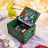 Merry Christmas Halloween Music Box Anime Theme Wooden Hand Cranked Musical Box Children New Year Birthday Gift 5