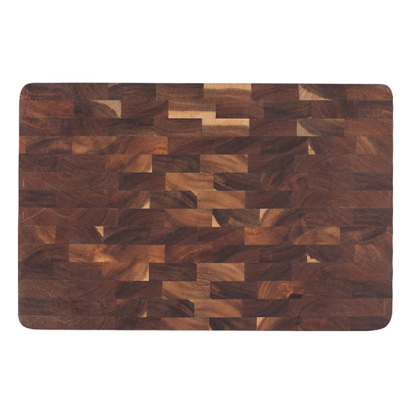 Acacia wood Solid wood cutting board Home kitchenMold resistant and durable geometric grid splicing wooden cutting board
