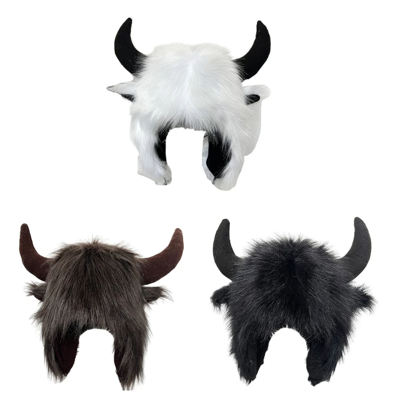 

New Winter Headwear with Cool Horns Suitable for Stage Shows Halloween Cosplay