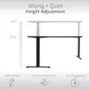 Electric Triple Motor Height Adjustable 3 Leg Corner Desk Frame, up to 300lbs, Sit Stand Ergonomic L Shaped Frame Only, 3