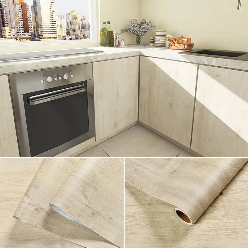 Waterproof Self-Adhesive Wood Vinyl Wallpaper for Modern Furniture and Decor