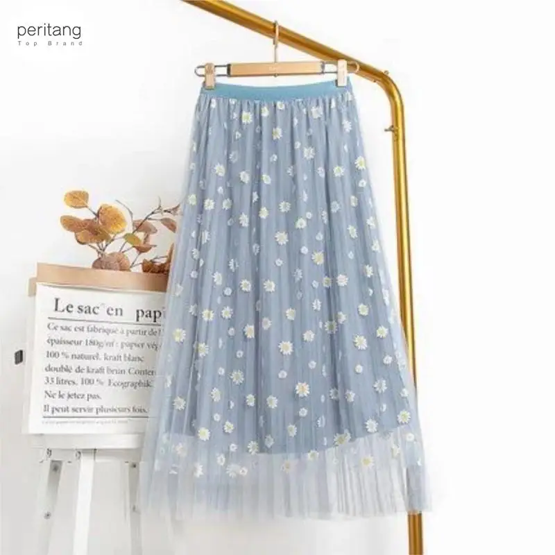 

Новая летняя женская маленькая шифоновая юбка с маргаритками и цветочным принтом, маленькая Яркая юбка, женские юбки