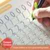 English Math Alphabet Drawing Magic Practice Copybook Reusable Grooved Tracing Handwriting Book Set Free Magic Pen 5