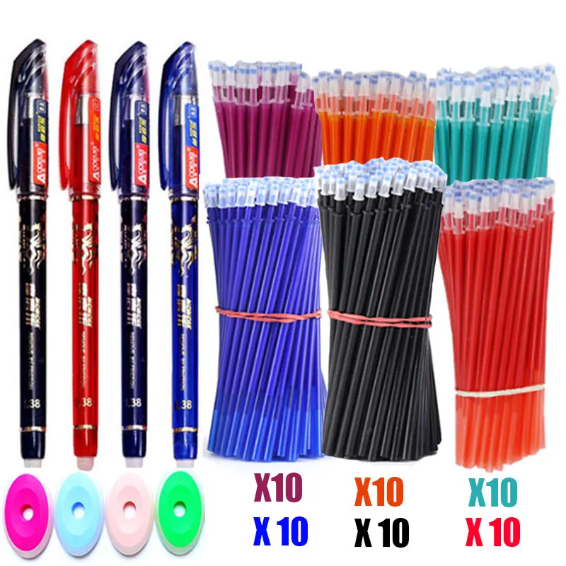 12 Pcs Magic Pen Erasable Gel Pen 0.5mm Tip Blue Refill Student Stationery  Writing Pen Wholesale - AliExpress