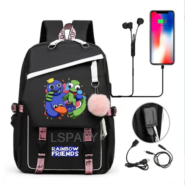 Niños Niños Niñas Roblox Rainbow Friends Imprimir Mochila Gran