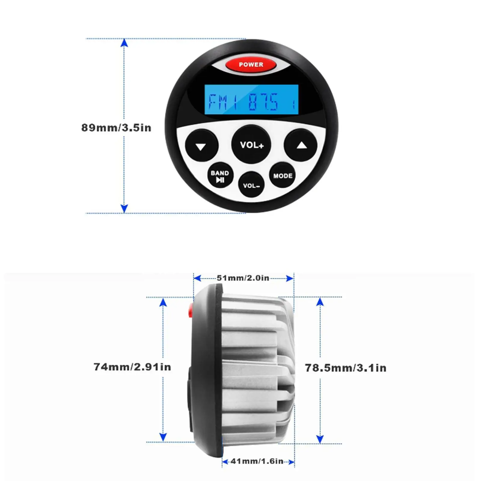 

Bluetooth Marine Radio Boat Stereo Marine Gauge Stereo System for Car
