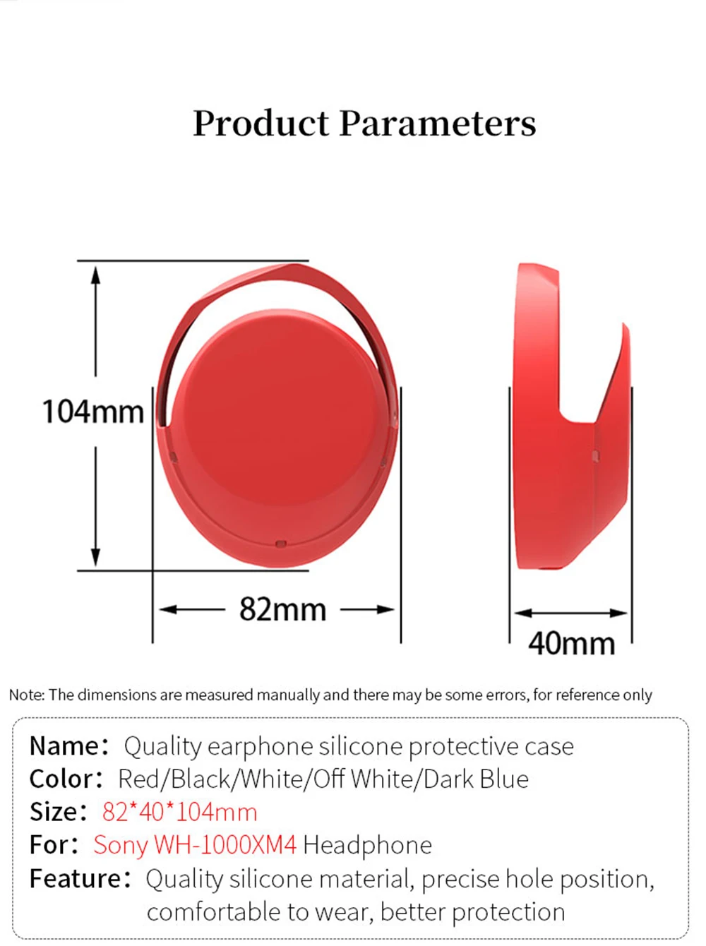 Quality Headphone Cover for Sony WH-1000XM4 Earphone Silicone Protective Case 1000XM4 Headset Headbeam Protector Sleeve