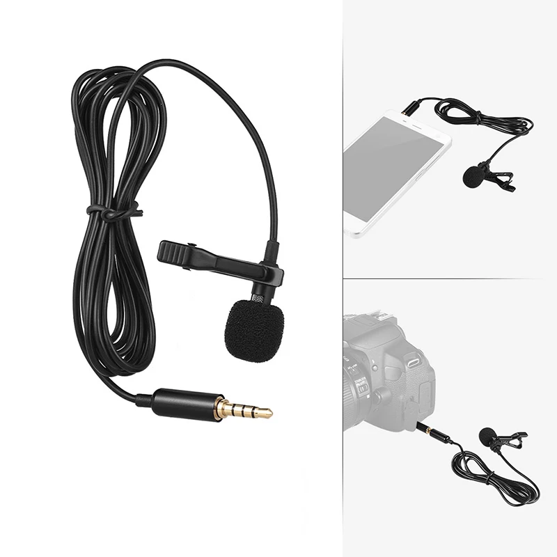 Mini microfono lavalier portatile da 1,5 m a condensatore con clip da bavero con cavo USB/3,5 mm/tipo C/microfon per telefono cellulare computer PC - Image 3