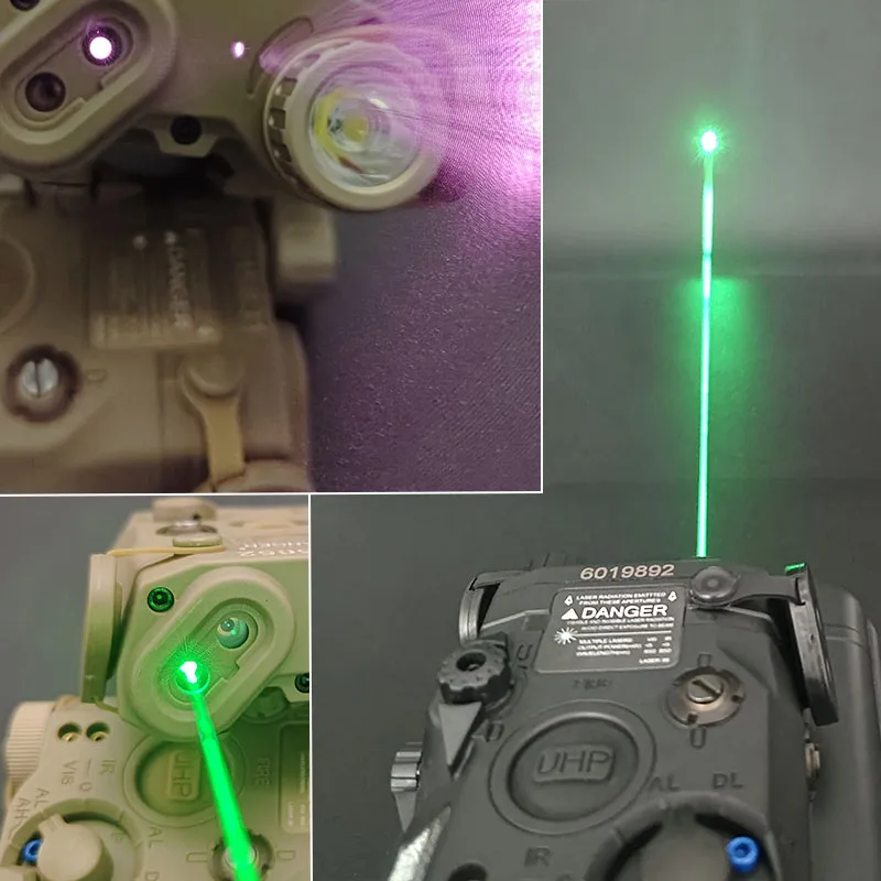 Airsoft Tactical PEQ-15 PEQ15 Red/Green Laser+IR Laser Strobe Sight White LED Hunting Weapon Scout Light Aiming Fit 20mm Rail