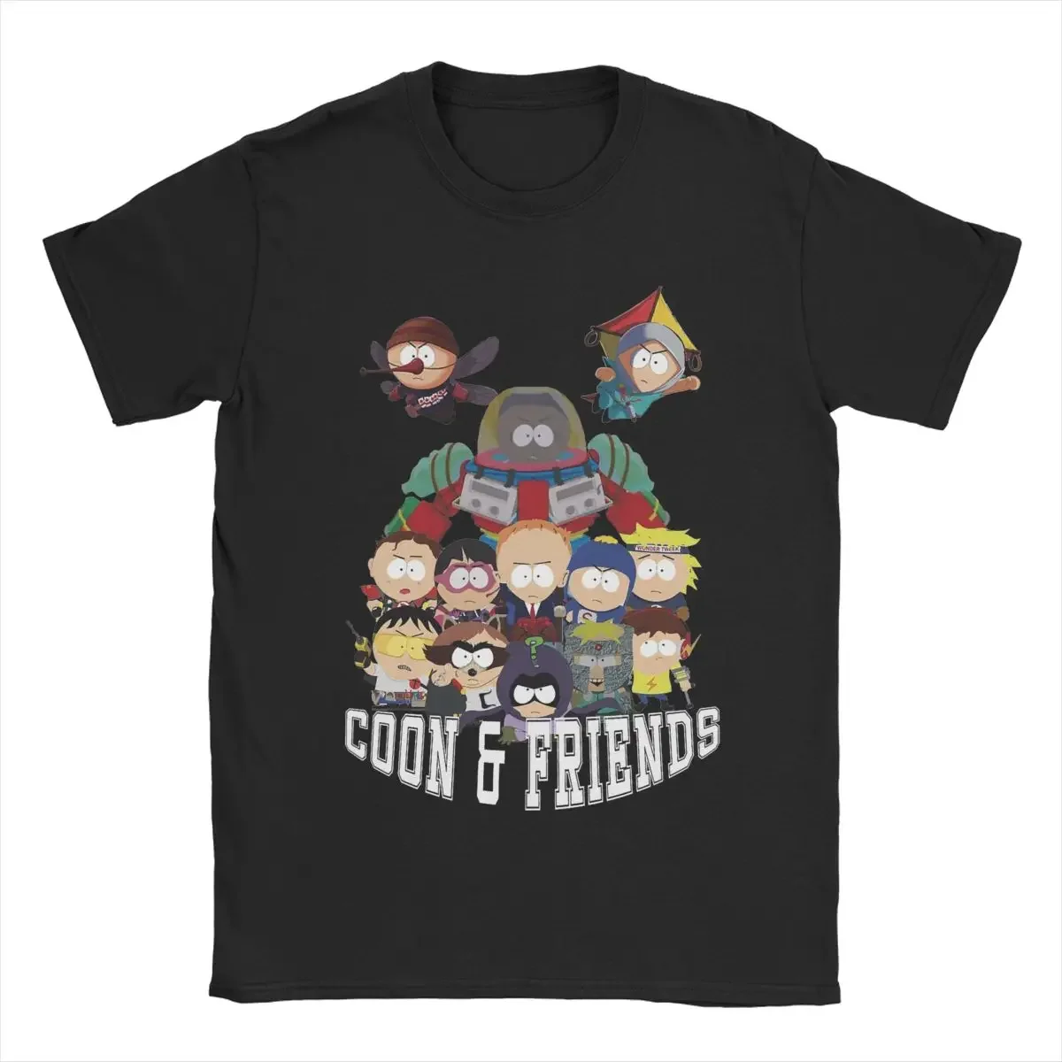 

Мужская футболка с рисунком енота и друзей, винтажная хлопковая Футболка с круглым вырезом