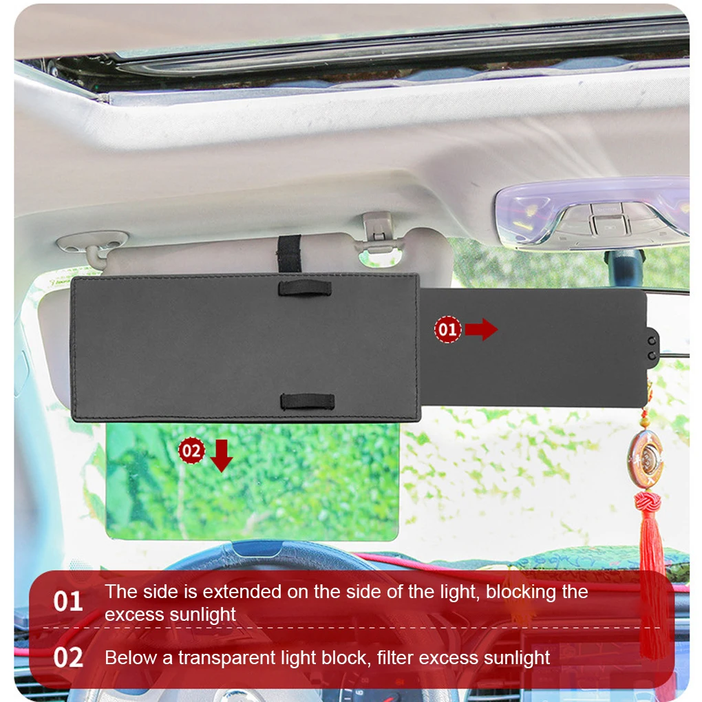 PC 자동차 태양 쉐이드 익스텐션 범용 전면 눈부심 방지 인테리어 햇빛가리개