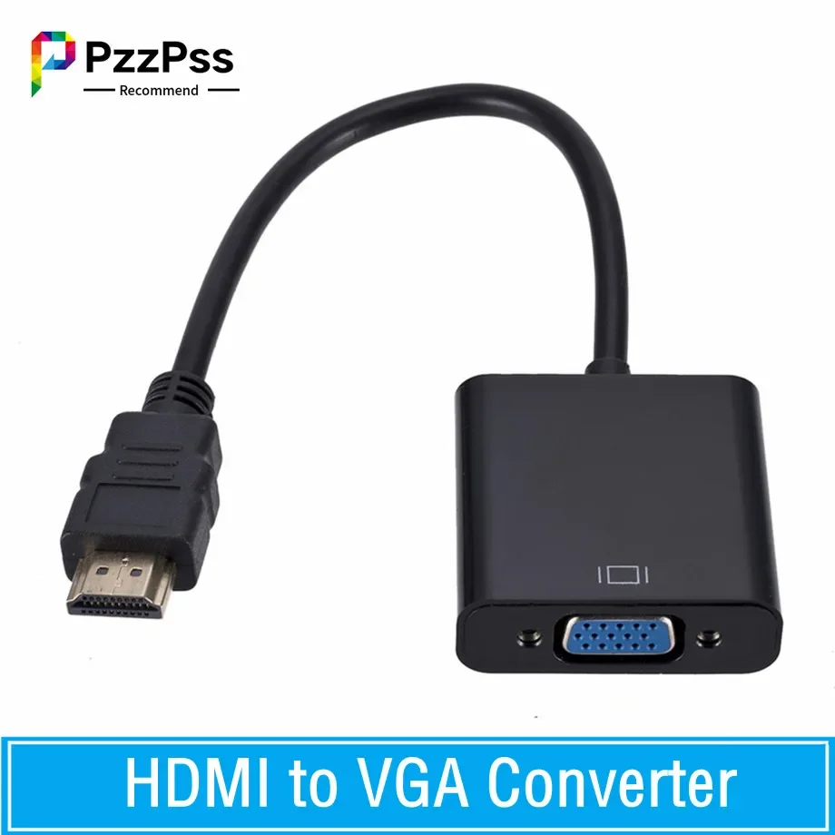 

HDMI-compatible to VGA Adapter 1080P Digital to Analog Converter Cable For Xbox PS4 PC Laptop TV Box to Projector Displayer HDTV