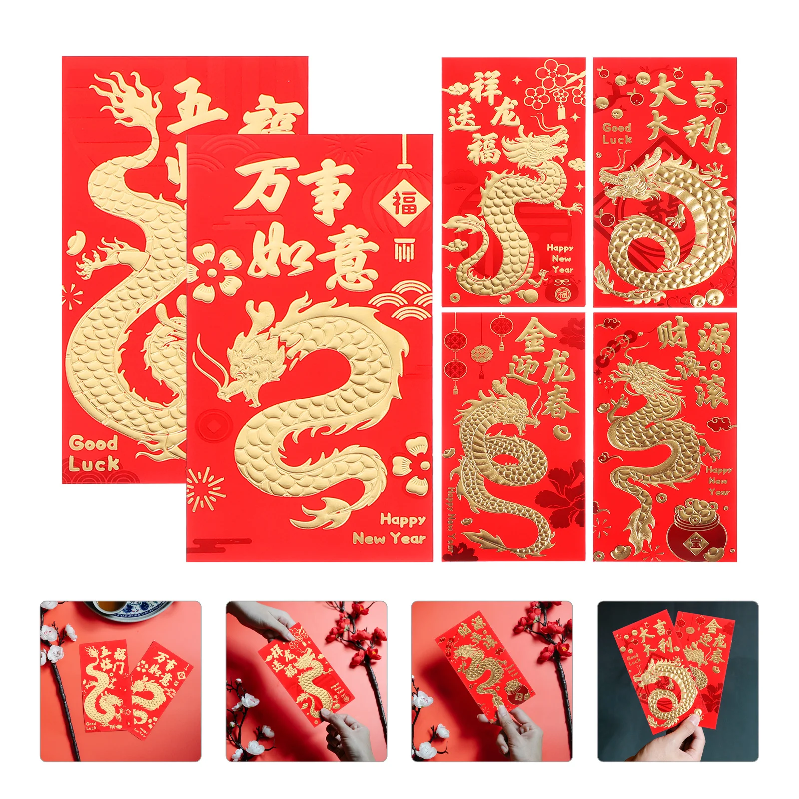 

New Year Red Envelopes Lucky Money Bless Red Pockets Year Chinese Spring New Year Wedding Ceremony Decorations