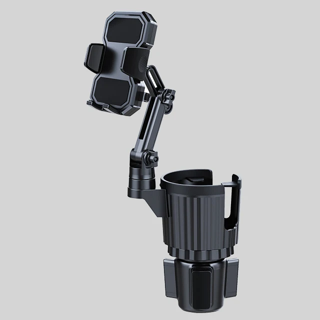 Universal 2-in-1 Car Cup Phone Holder with Adjustable Long Arm and 360° Rotation