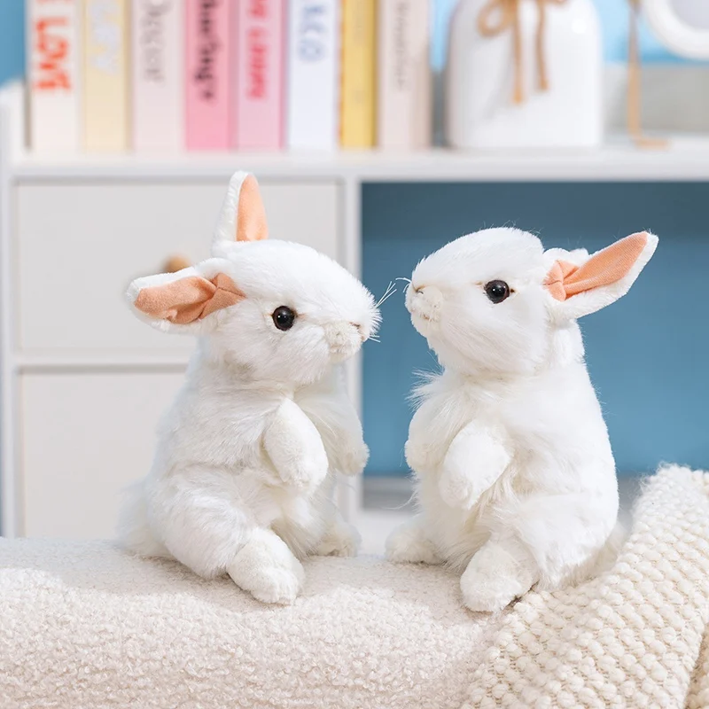 Plushies Simulation Rabbit Plush Toys Easter Bunny Stuffed Dolls Kawaii Room Decor Toy Soft Little White Rabbit Pillow Kids Gift