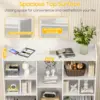 Vabches Kids Bookshelf Wood Children's Bookcase with Lots Storage Shelves Toy Storage Organizer Book Display Shelf for Kids Room 6