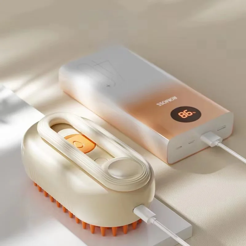 Pet hair comb 3-in-1 dog and cat hair brush electric pet cleaning steam spray massage removal comb