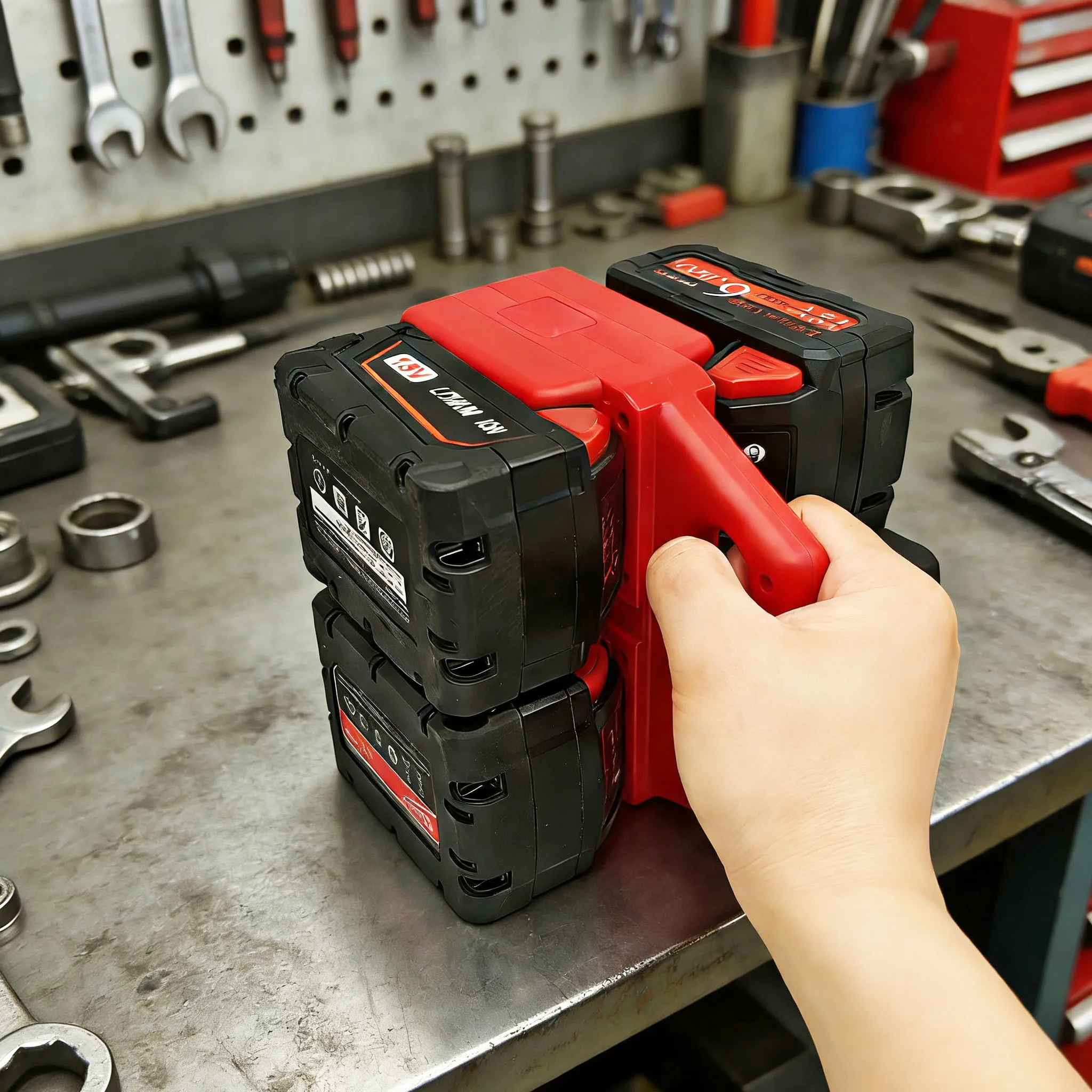 배터리 케이스 마운트 홀더 보관 랙 브래킷 마키타 18V 리튬 이온 배터리용 M18용 보쉬용 디월트용 밀워키용