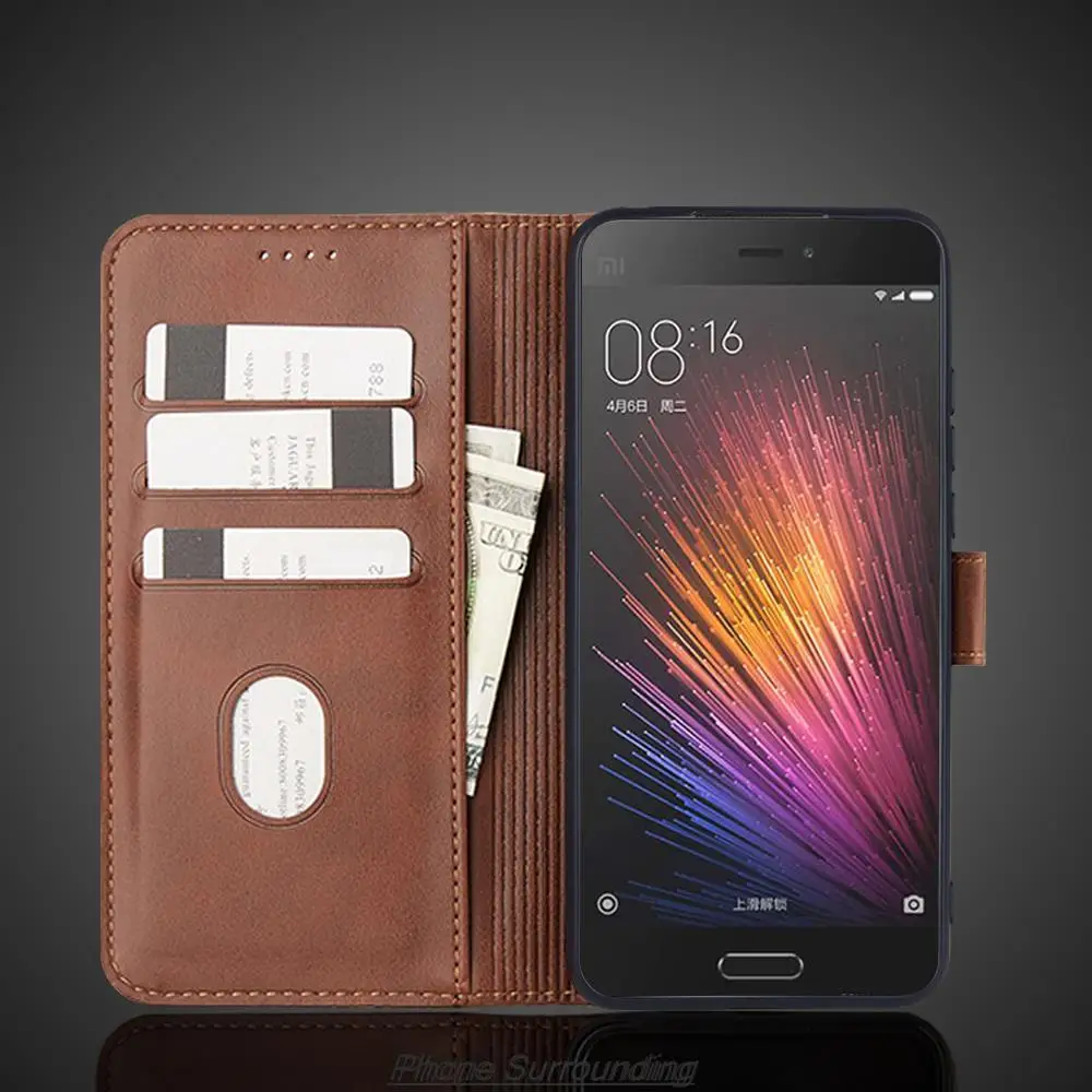 Luxury Leather Wallet Flip Phone Case - Premium Protective Cover with Holster