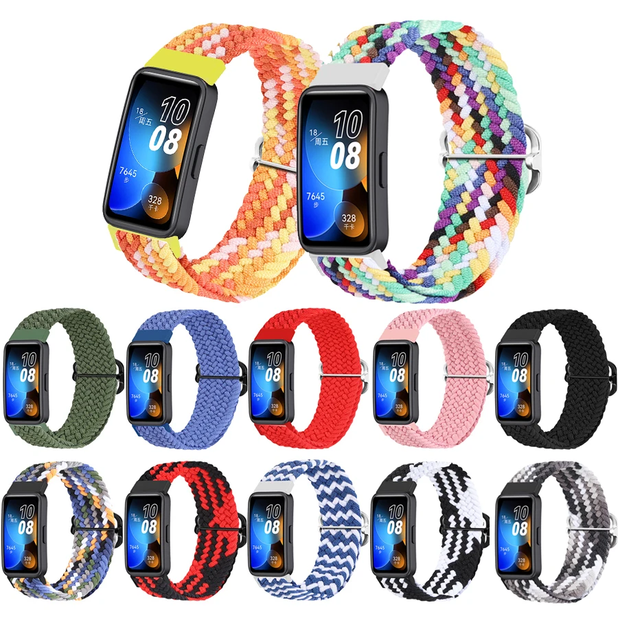 

Nylon Strap For Huawei Band 8 Smart Watch Band Adjustable Elastic Wristband For Huawei Band 7 Bracelet Correa Pulseira Accessory