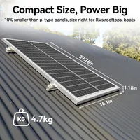 Panneau solaire rigide RVPOZWER 12,8 V 100 W, cellules solaires de type N 18BB, panneau solaire monocristallin en silicium, étanche, camping/maison/camping-car 5