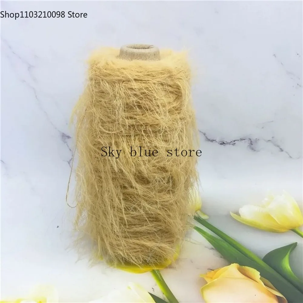 250g Soft Long Hair Imitation Mink Velvet Double-sided Mink Velvet Yarn 8cm Imitation Mink Fur Sweater Doll Crochet Knitted Yarn 3