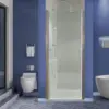 Pivot Swing Shower Door,32-33.5" W x 72" H ,1/4 in Thick Clear Tempered Glass, Glass Shower Doors Can Be Reversible Installation 1