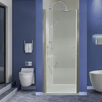 Pivot Swing Shower Door,32-33.5" W x 72" H ,1/4 in Thick Clear Tempered Glass, Glass Shower Doors Can Be Reversible Installation 1