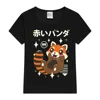 Kawaii Red Panda Kids T-Shirt Summer Printed Short Sleeve O-Neck Fashion Children T-Shirt For Boys Tee Shirt Girls Tops Clothes 1