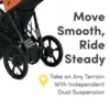 Wayfinder Jogging Stroller with Snack Tray, Independent Dual Suspension, Air-Filled Tires, and 75-Pound Weight Capacity, Canyon 2