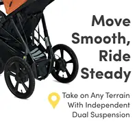 Wayfinder Jogging Stroller with Snack Tray, Independent Dual Suspension, Air-Filled Tires, and 75-Pound Weight Capacity, Canyon 2